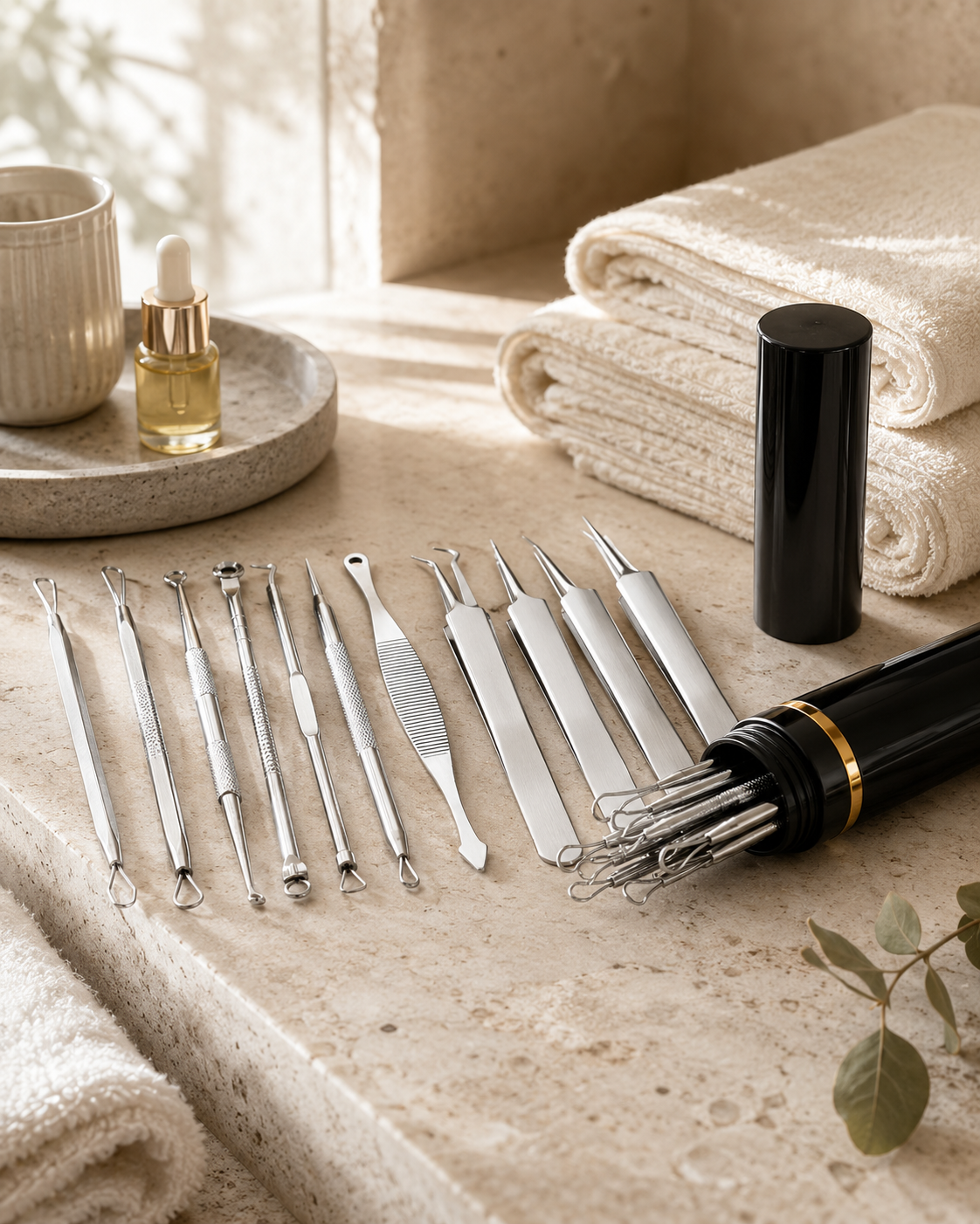 Polished | 10-Piece Stainless Steel Pore Care Kit + Carry Case