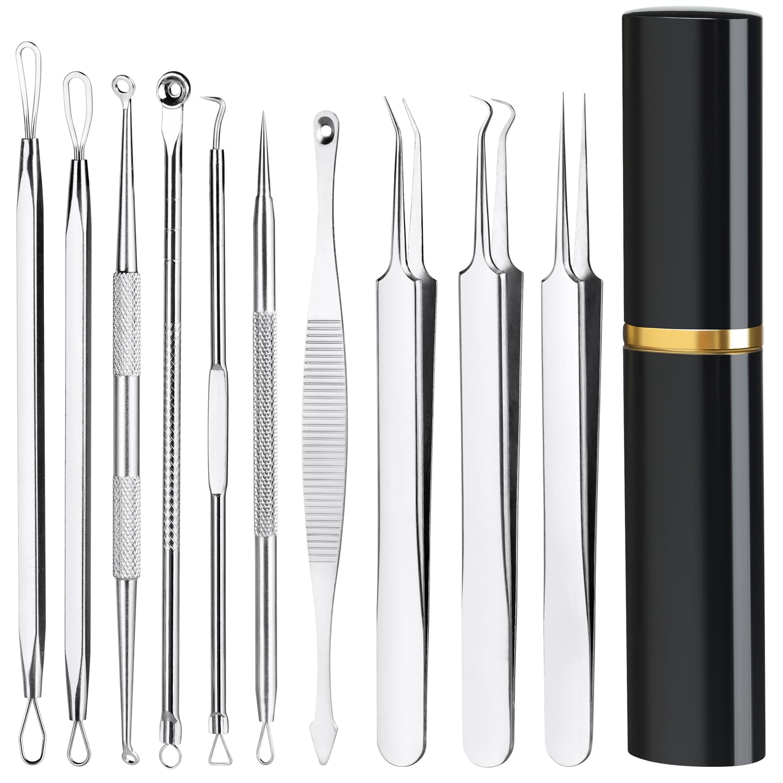 Polished | 10-Piece Stainless Steel Pore Care Kit + Carry Case